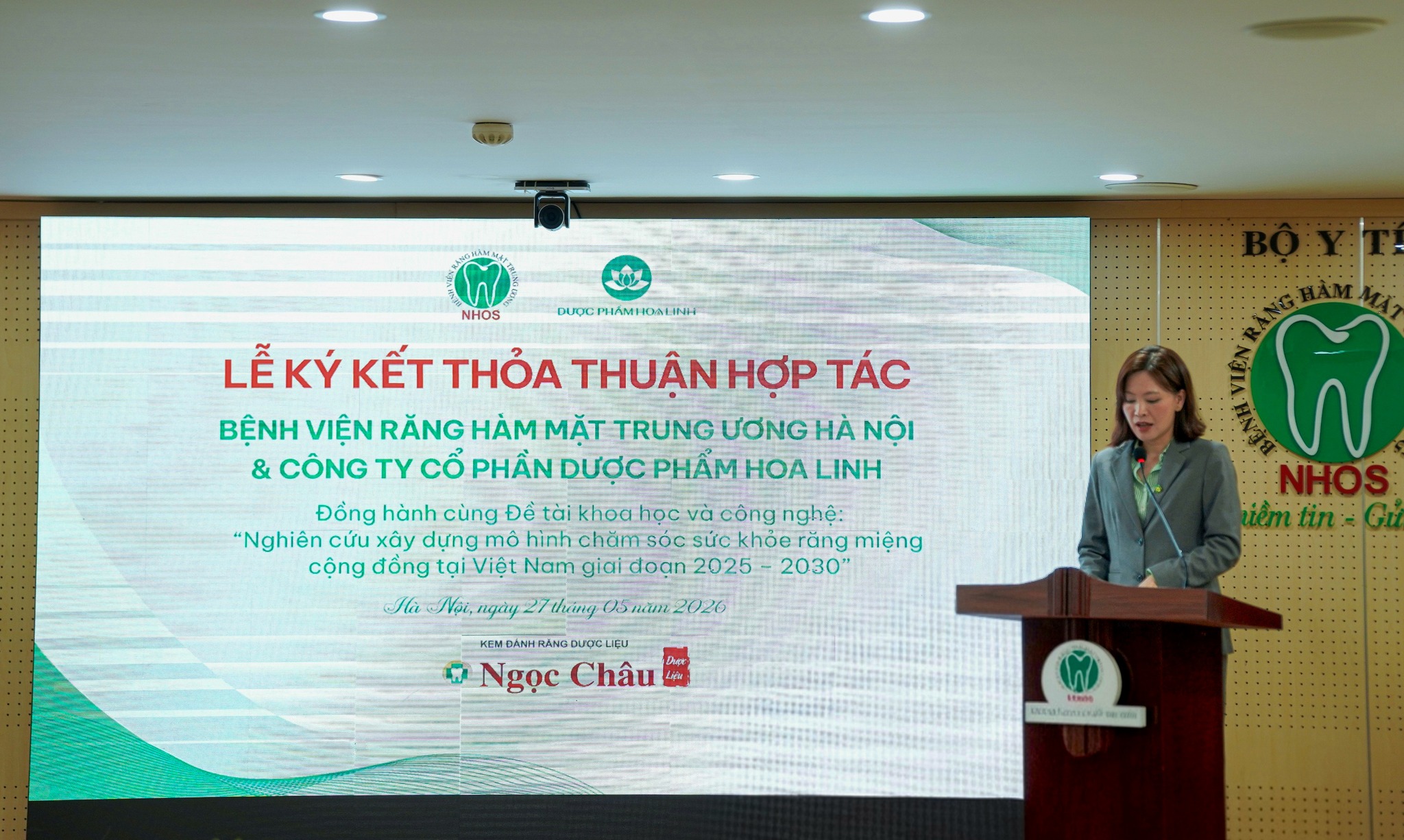 Bà Nguyễn Thị Thùy Dung, Giám đốc Marketing, Công ty cổ phần Dược phẩm Hoa Linh phát biểu